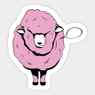 Pink Sheep Sticker